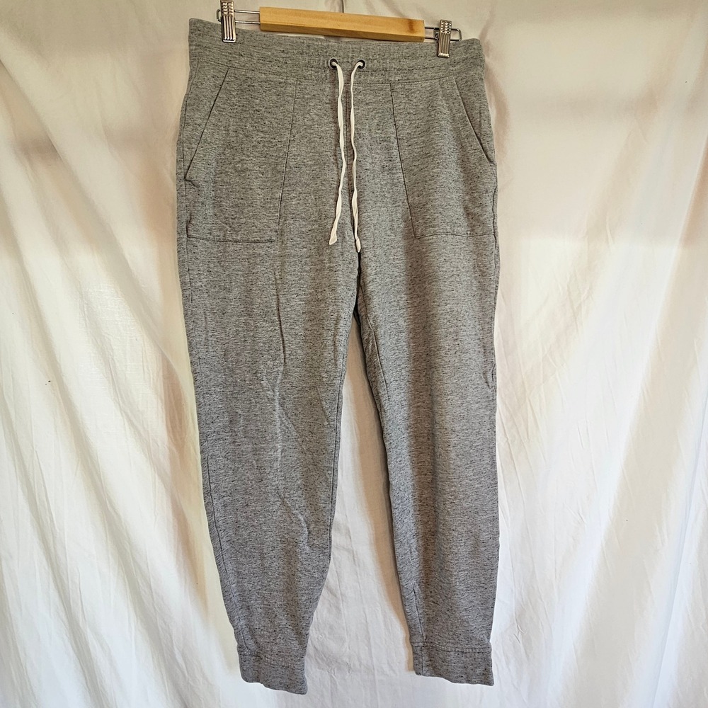 Lou & Grey Gray Size Medium Mens Heathered Drawstring Jogger Pants Soft Comfy